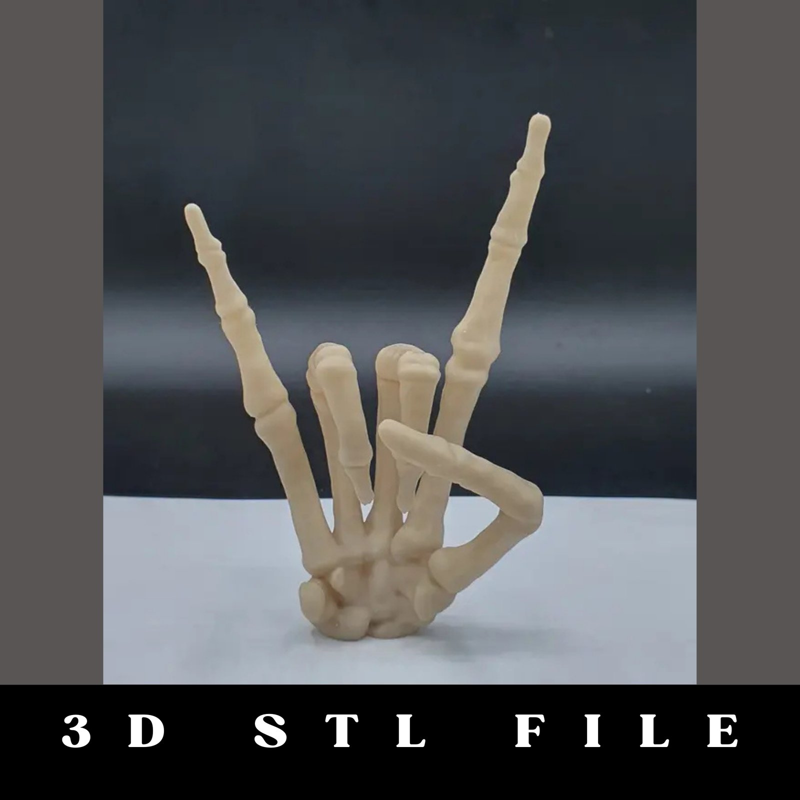 Skeleton Hand Horns STL File - Image 2