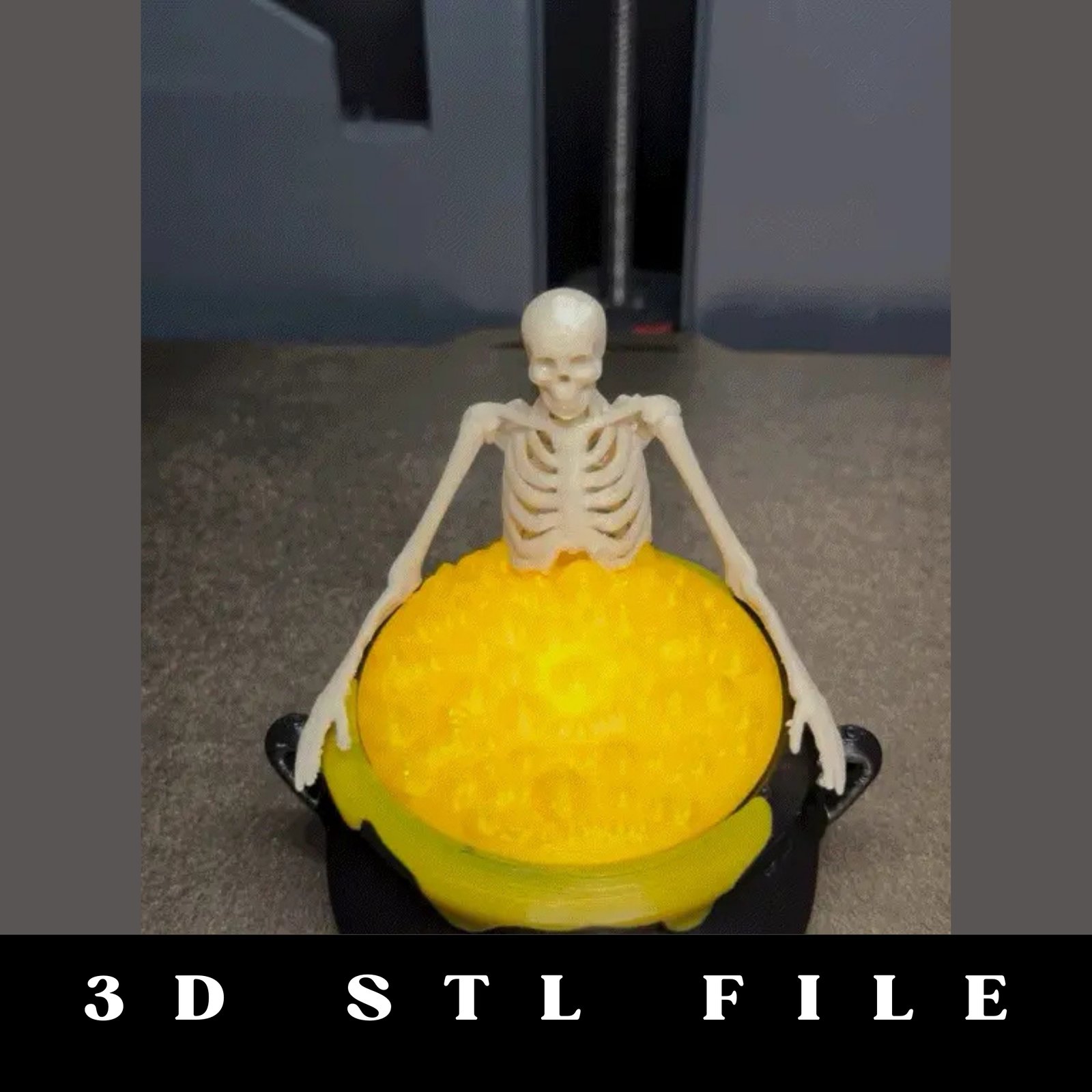 Skeleton Spa Halloween STL File - Image 2