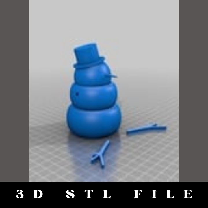 Snowman Tabletop STL File - Image 2