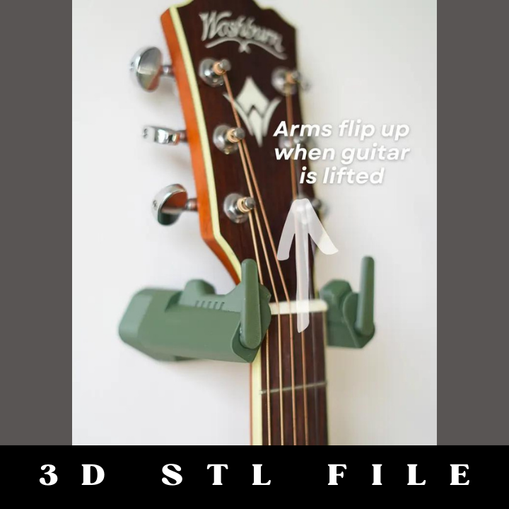 Auto Locking Guitar Holder STL File - Image 2