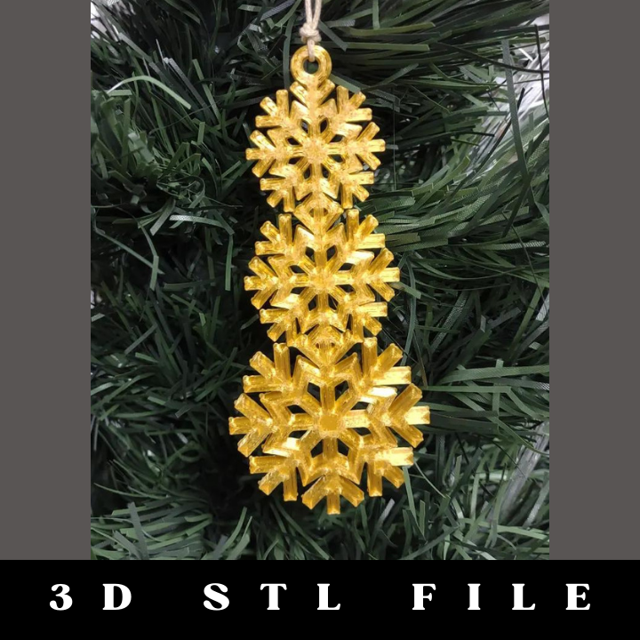 Snowflake Snowman Ornament STL File