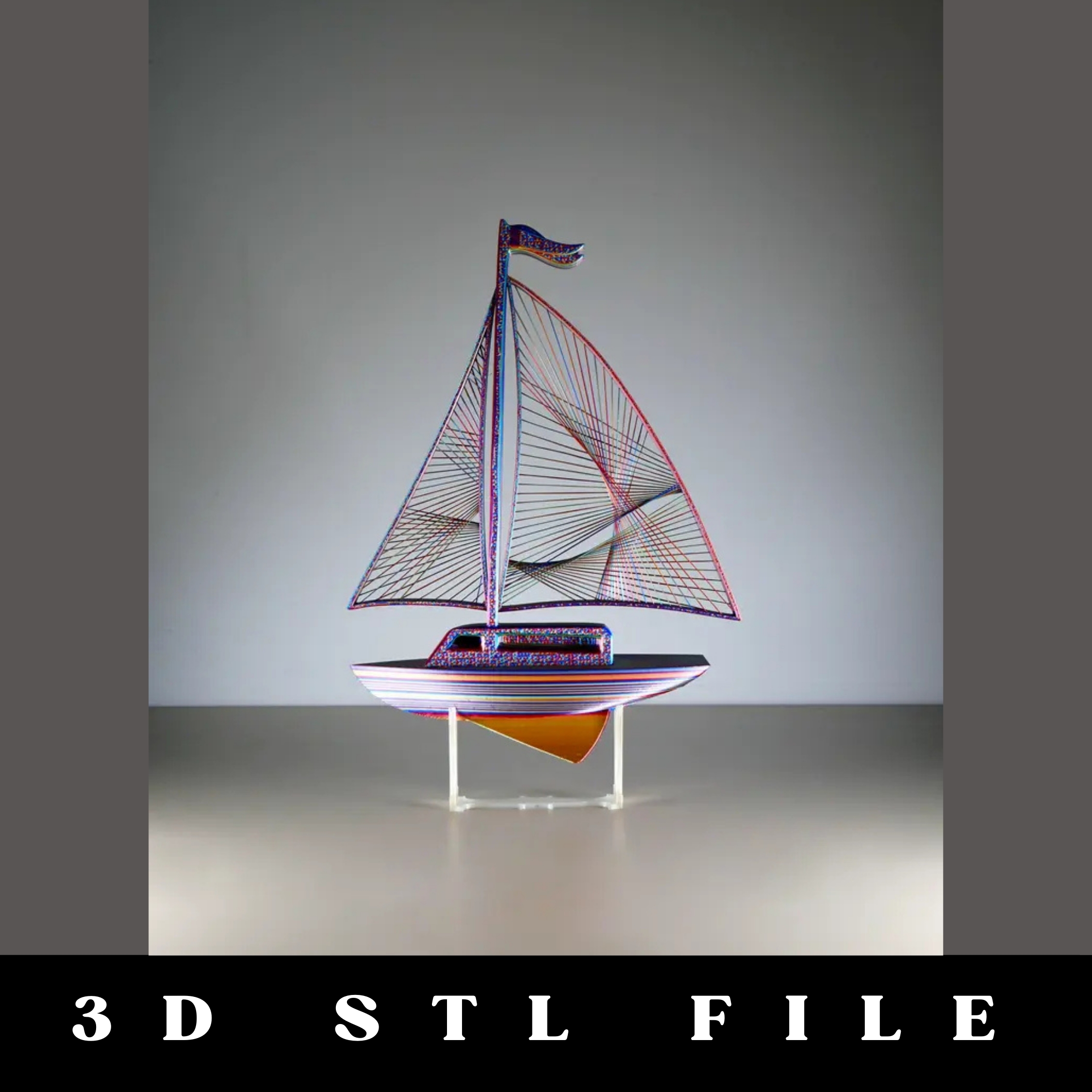 String Sailboat STL File