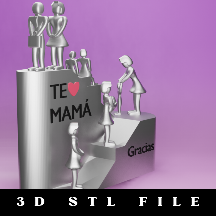 Mother's Day Sculpture STL File | 3D Printable Gift for Mom - Image 7