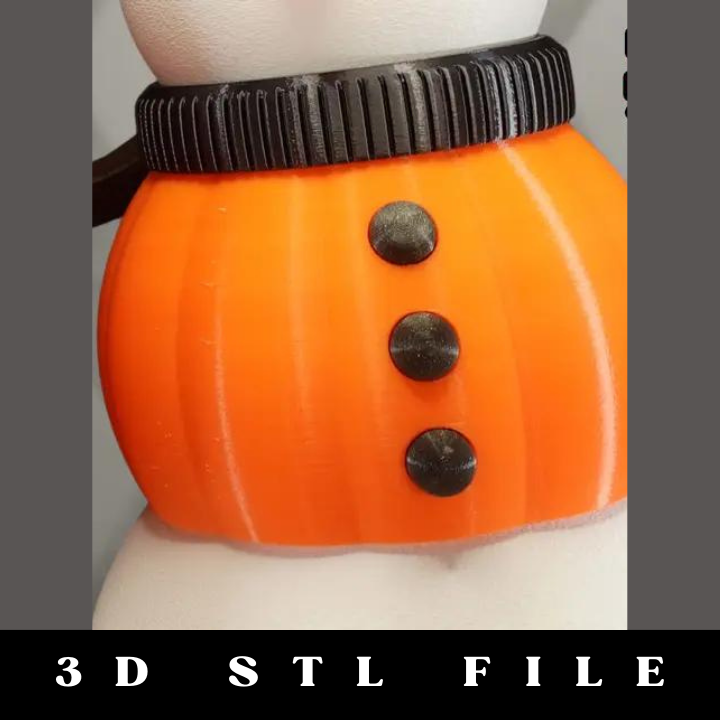 Giant Snowman Pumpkin Vest STL File - Image 2