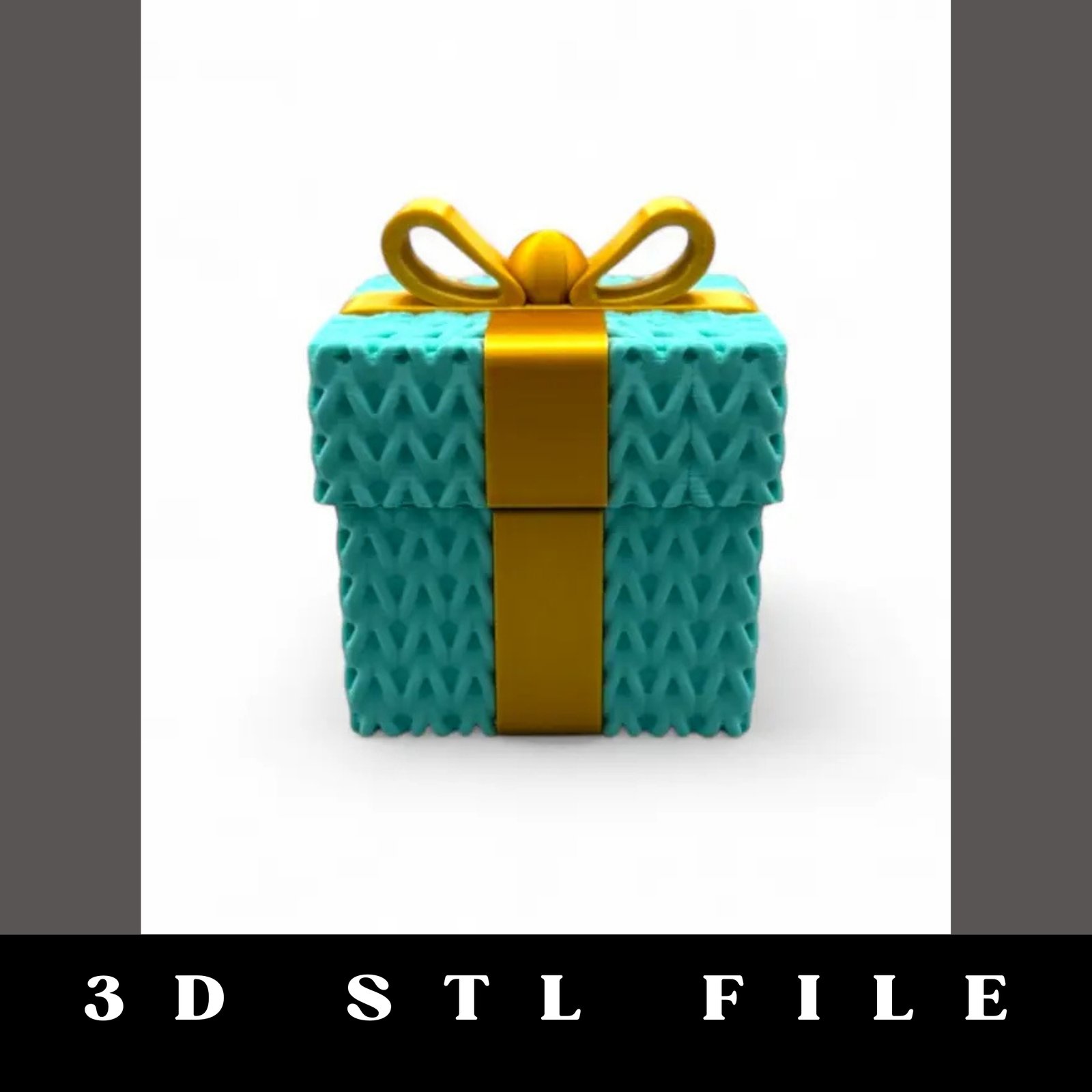 Holiday Knitted Gift Box STL File - Image 2