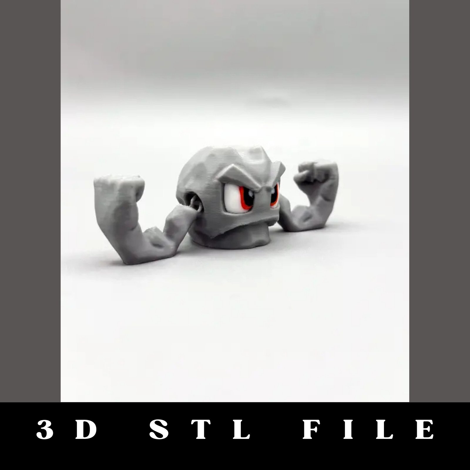 Geodude Pokemon STL File - Image 2