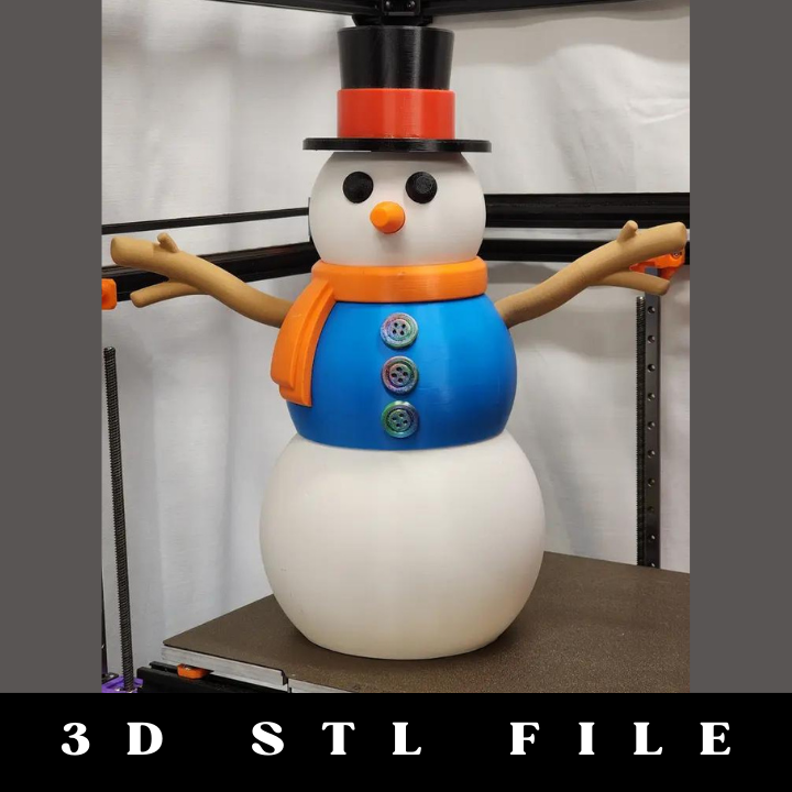 Giant Snowman Fidget STL File - Image 2