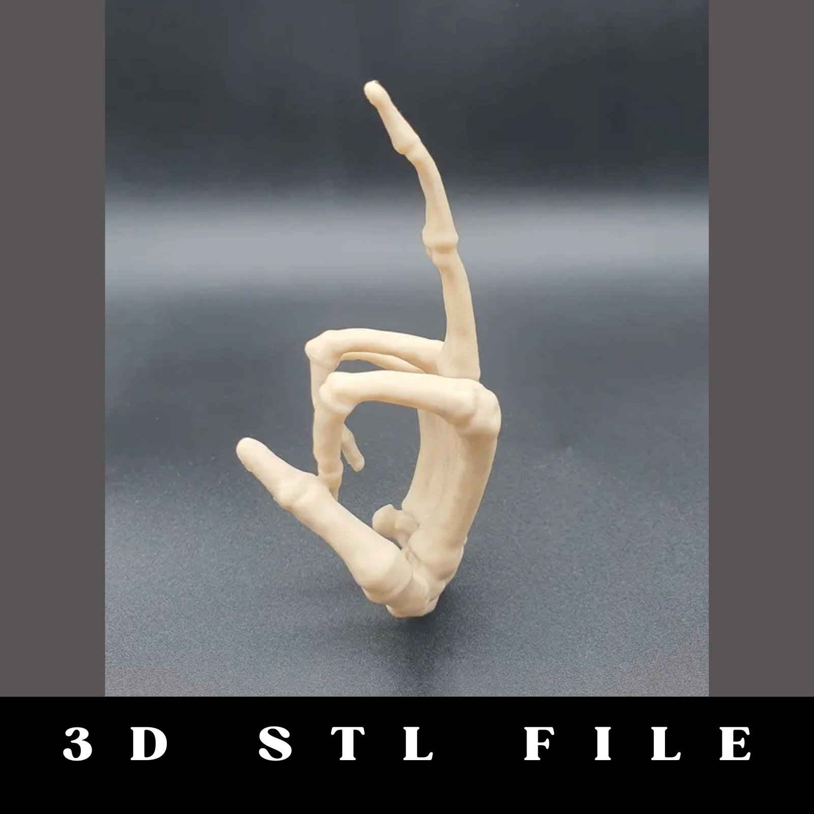 Skeleton Hand Middle Finger STL File - Image 2