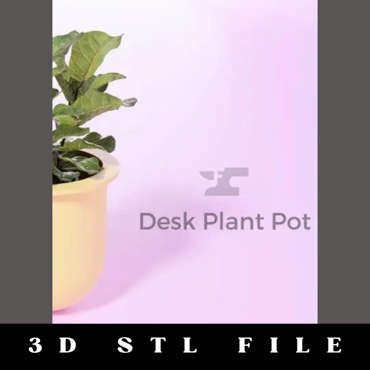 Desk Plant Pot STL File - Image 2