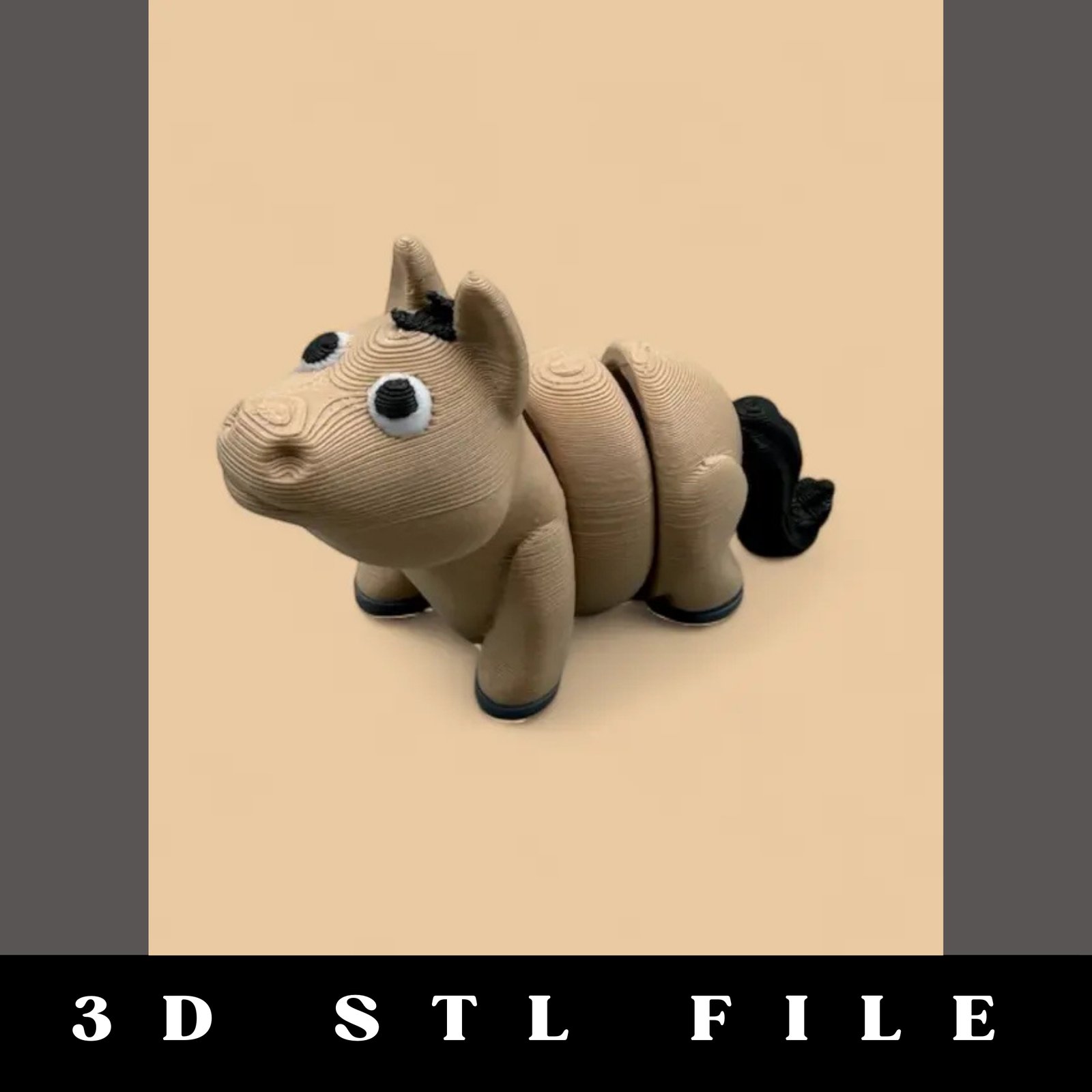 Articulating Flexy Horse STL File - Image 2