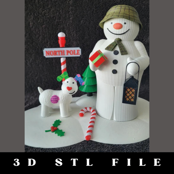 The Snowman and the Snow Dog STL File