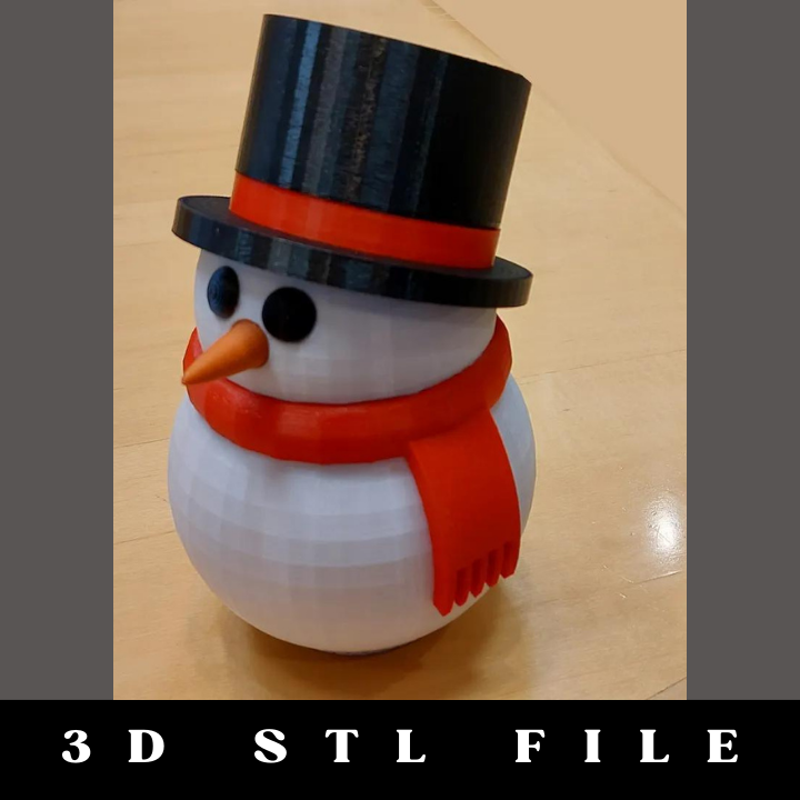 Snowman Candy Dish STL File