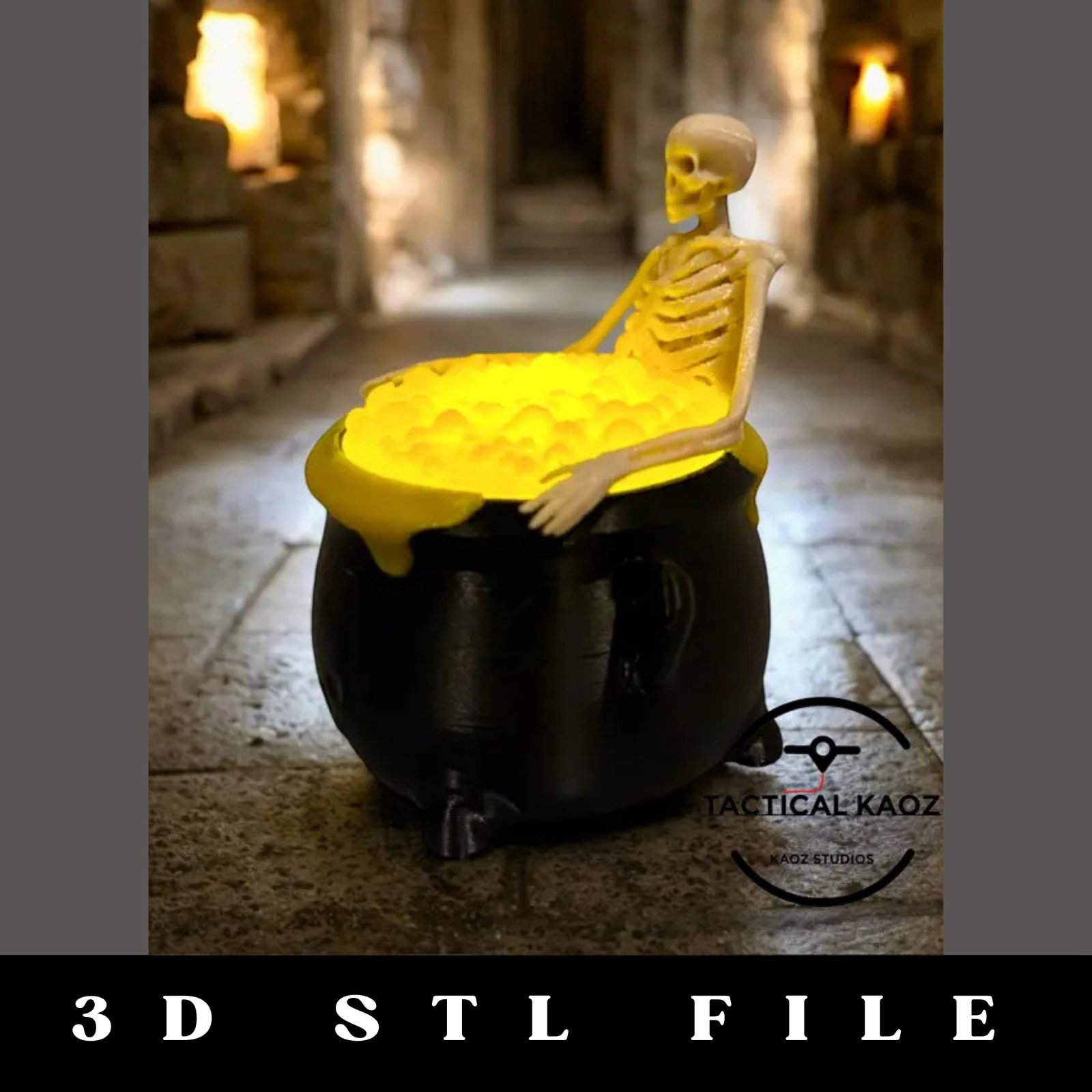 Skeleton Spa Halloween STL File