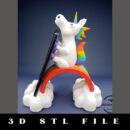 Unicorn Rainbow Phone Holder STL File