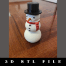 Multipart Snowman Maze Puzzle Box STL File