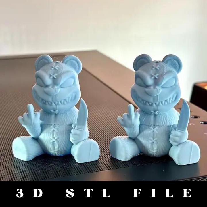 Naughty Panda Flipping the Bird STL File with 3MF - Fun 3D Model - Image 2