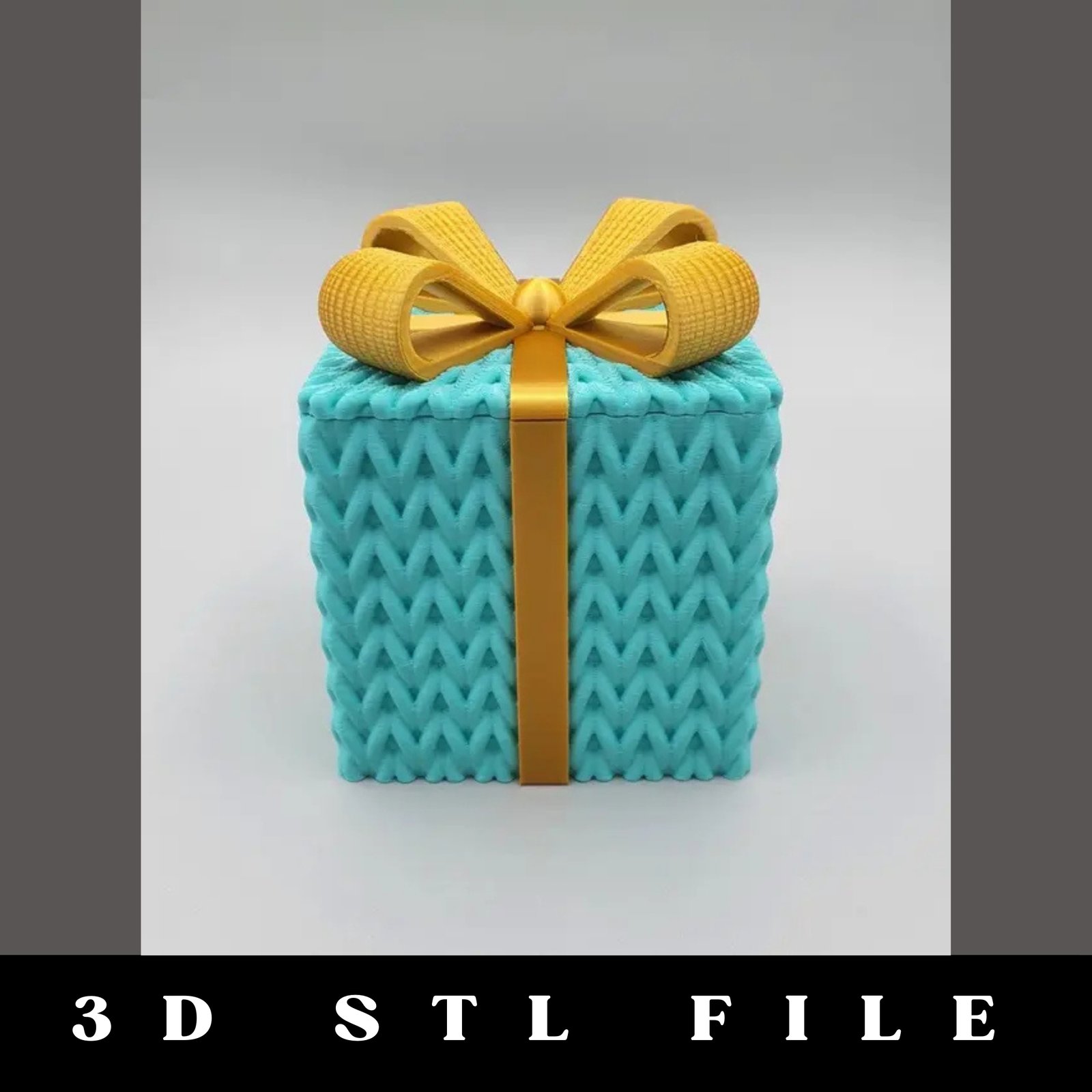Christmas Crochet Gift Box STL File - Image 3