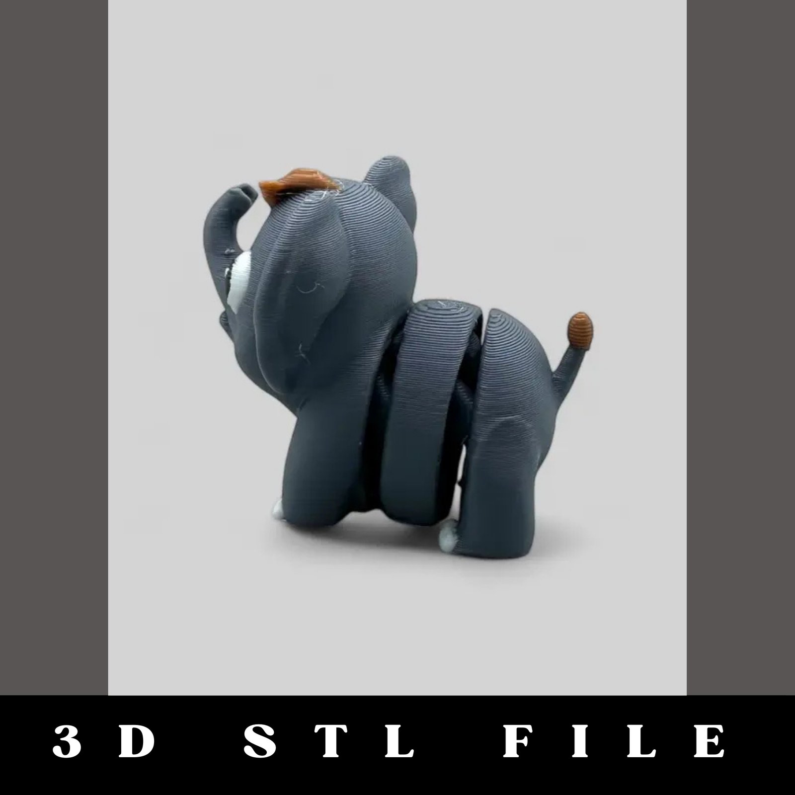 Tumbles the Playful Baby Elephant STL File - Image 3