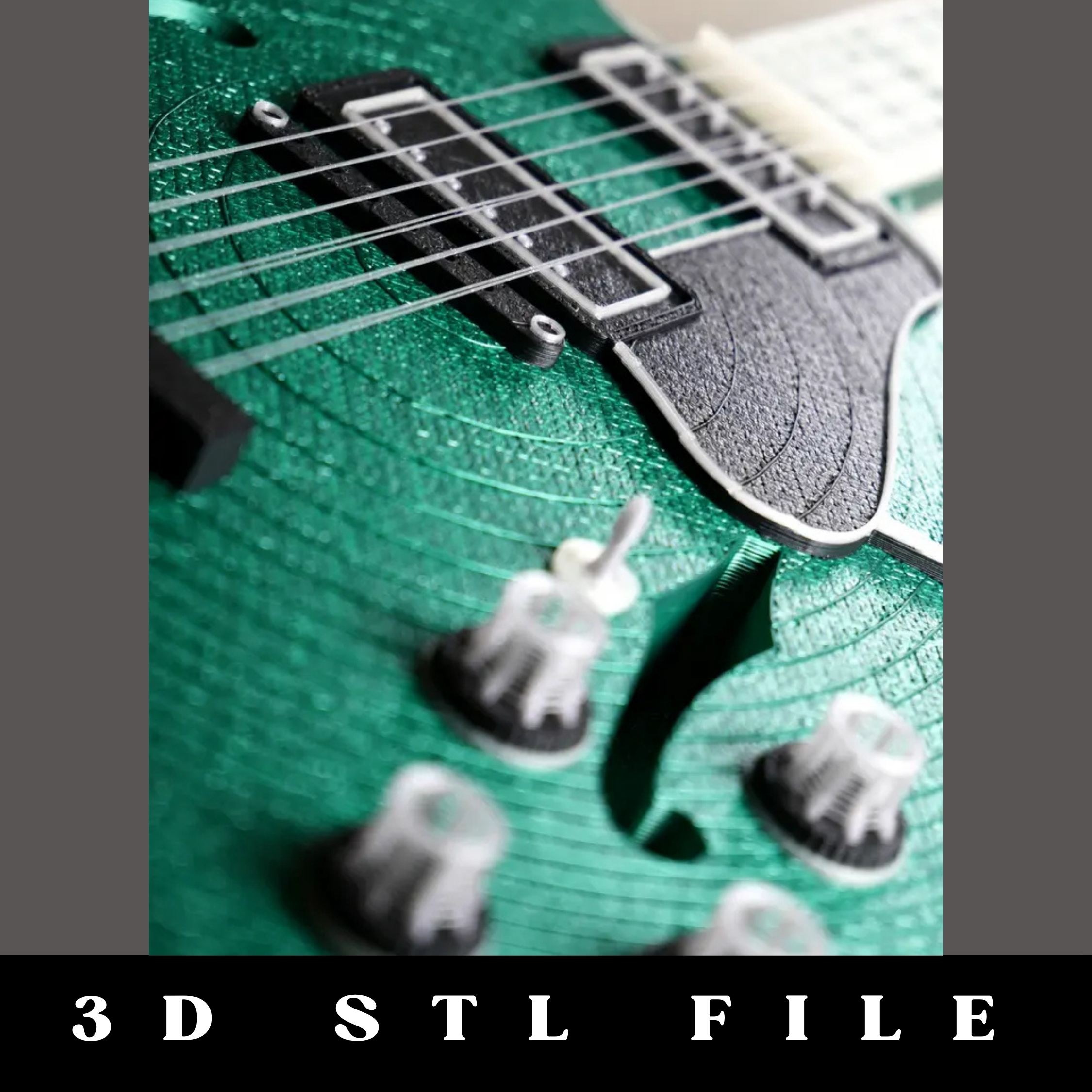 Gibson Guitar String Art STL File - Image 3