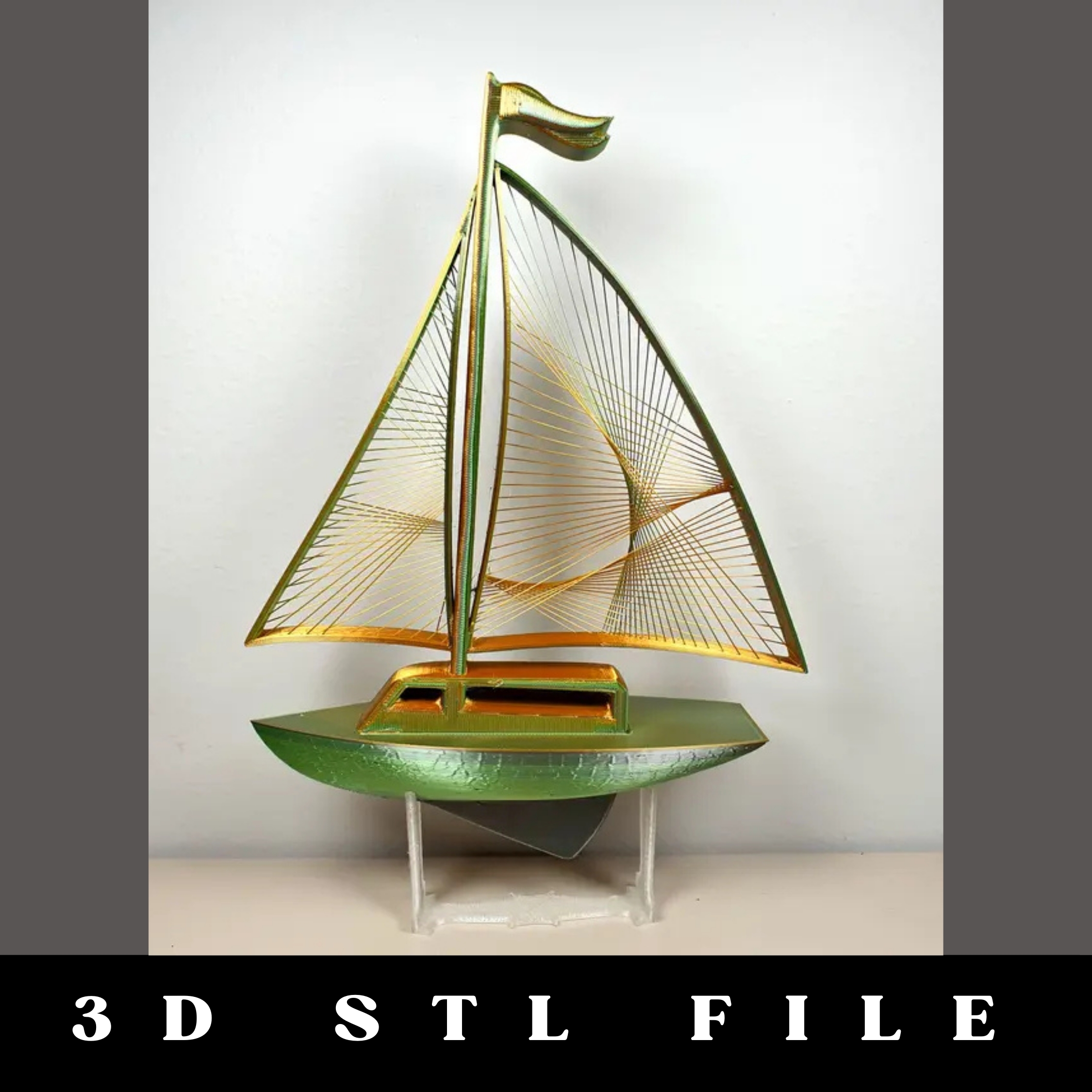 Sailboat STL File - Image 3