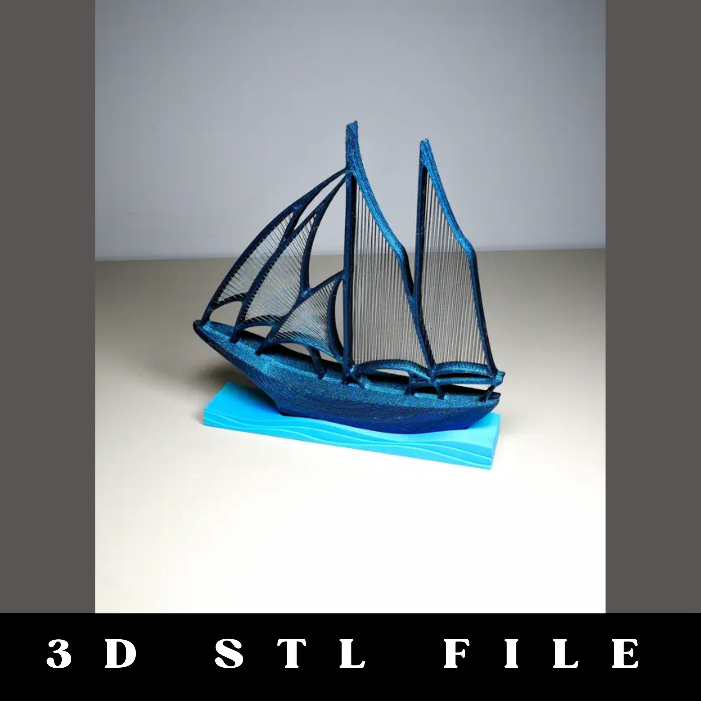 String Schooner Model STL File - Image 3