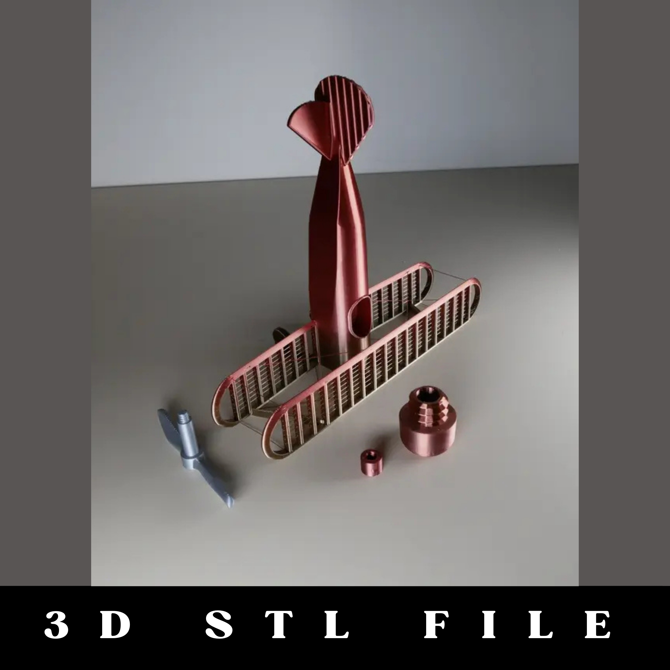 String Biplane STL File - Image 3