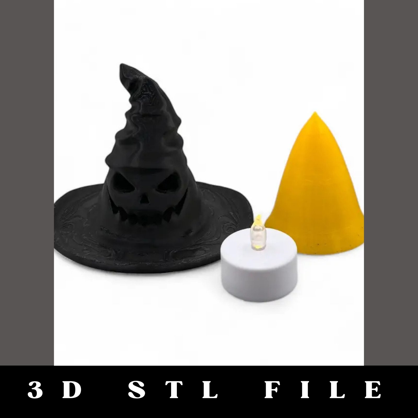 Witch Hat Tealight Holder STL File - Image 2