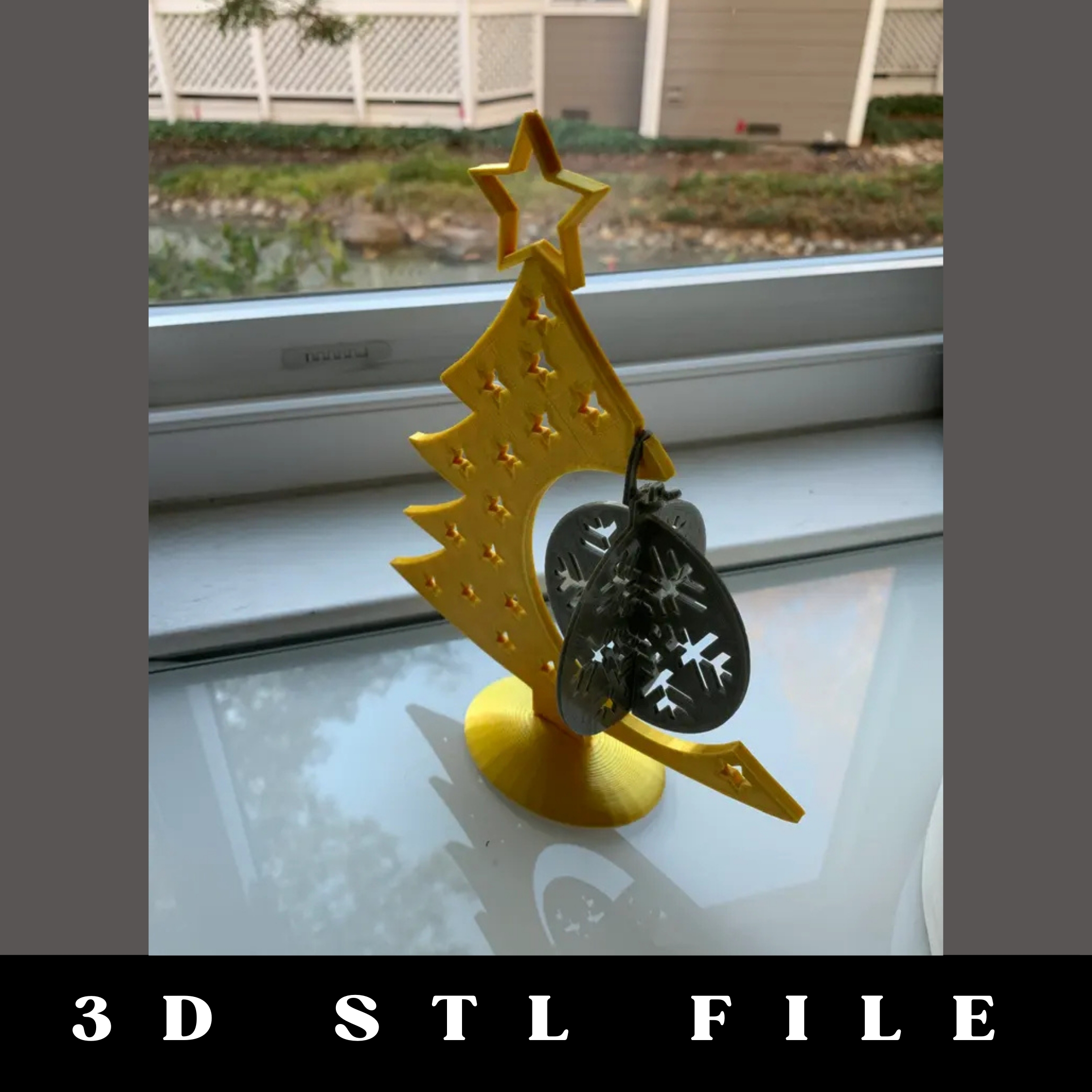 Snowflake Bauble STL File - Image 3