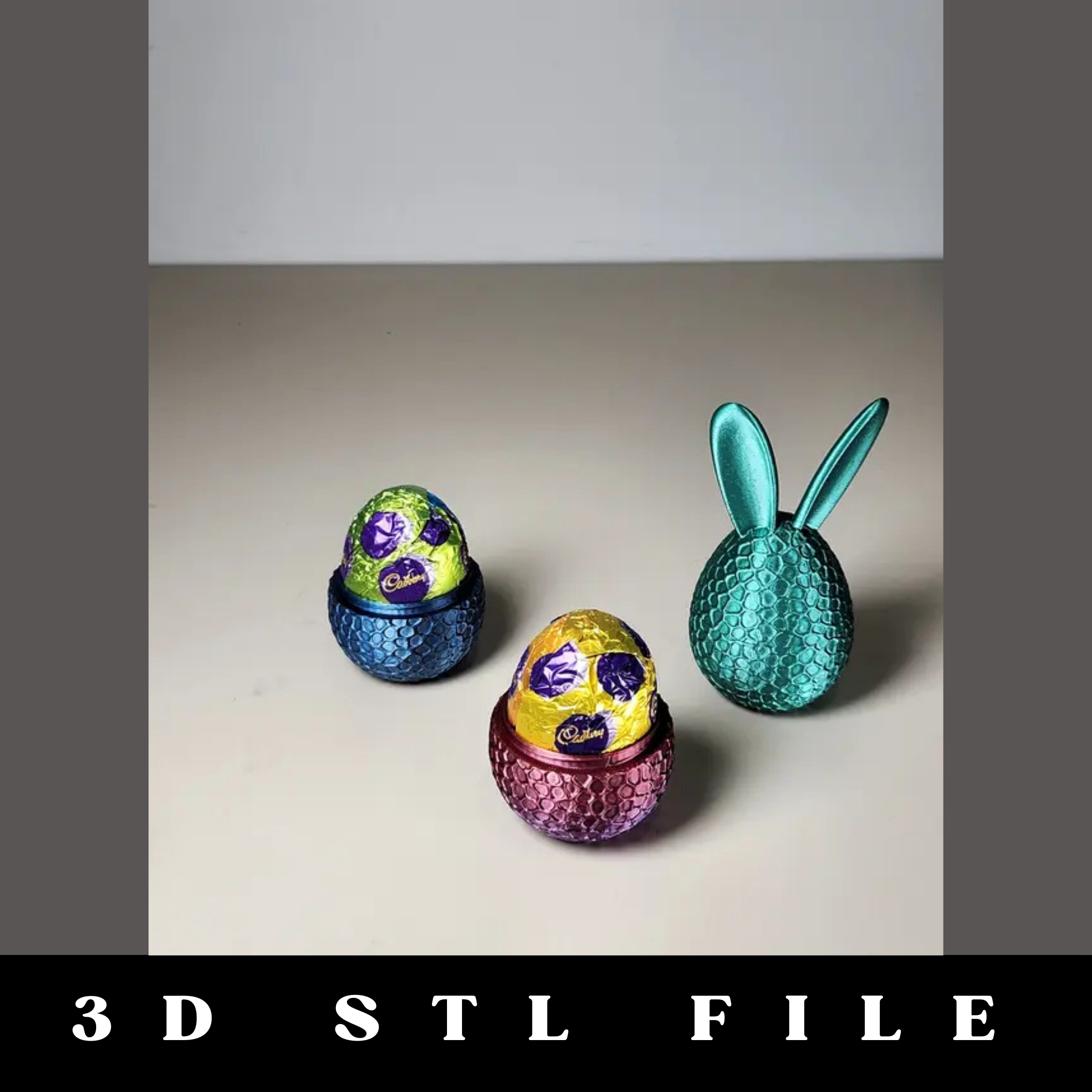 Egg Bunny Gift Pot STL File - Image 3