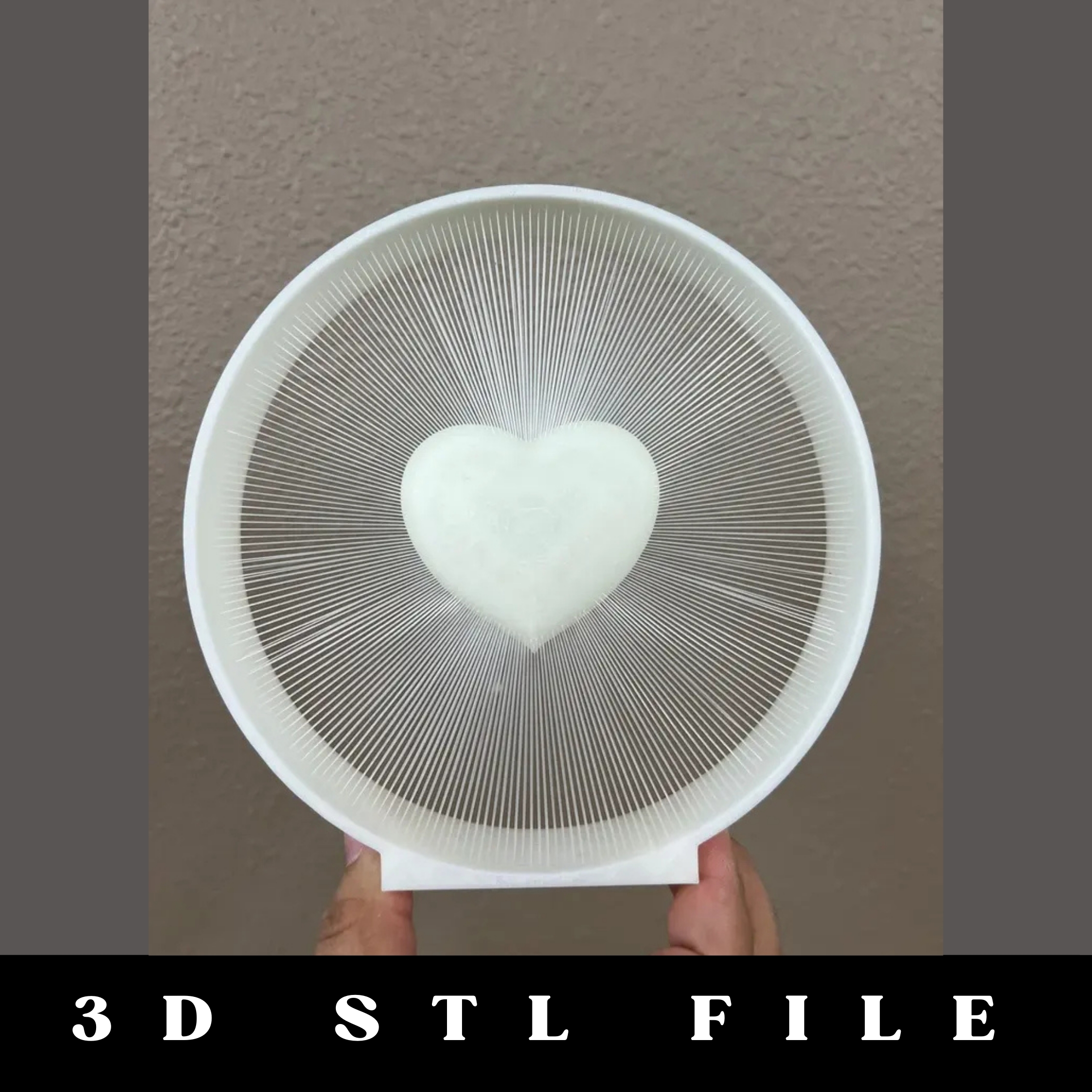 Heart Strings Artwork STL File - Image 3