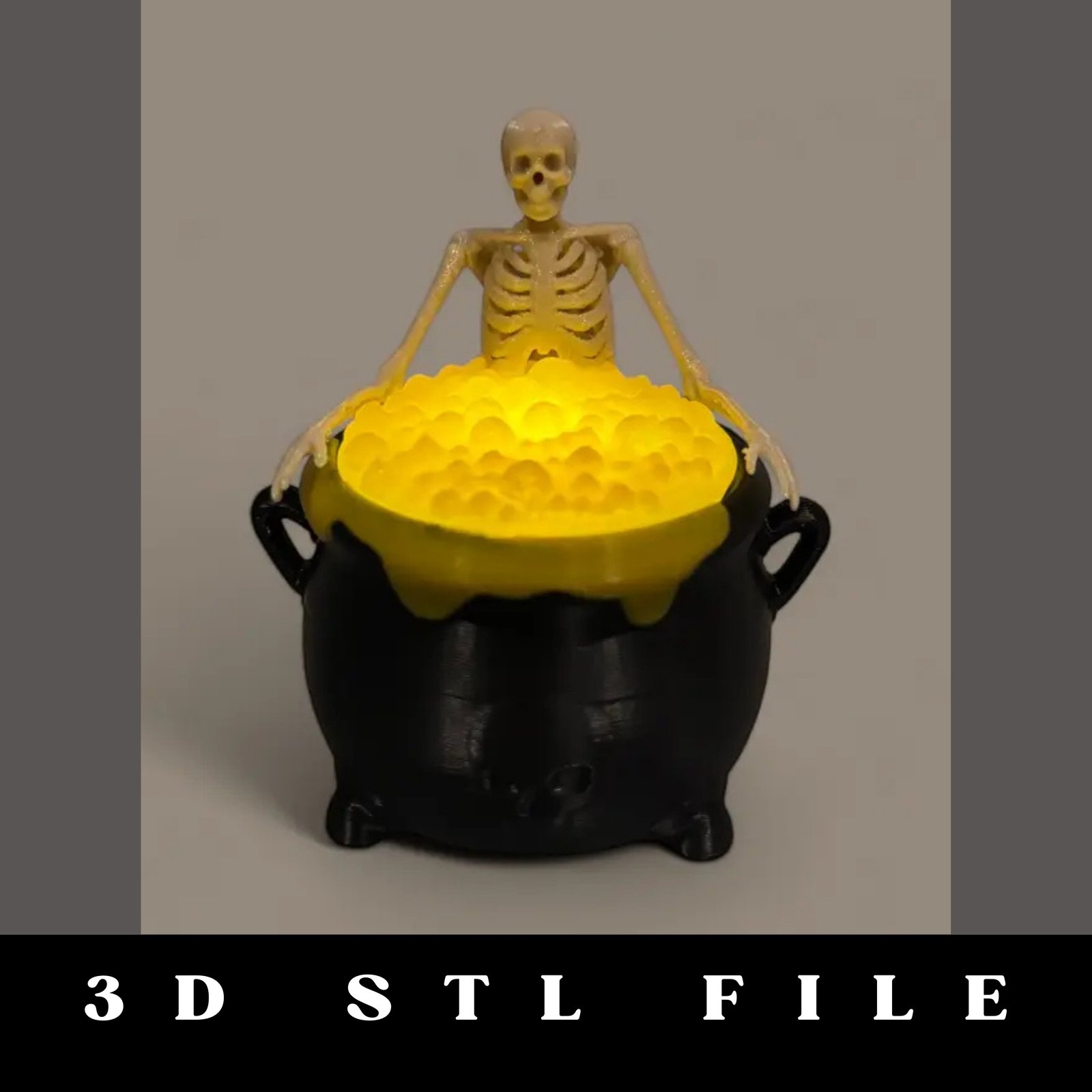 Skeleton Spa Halloween STL File - Image 3