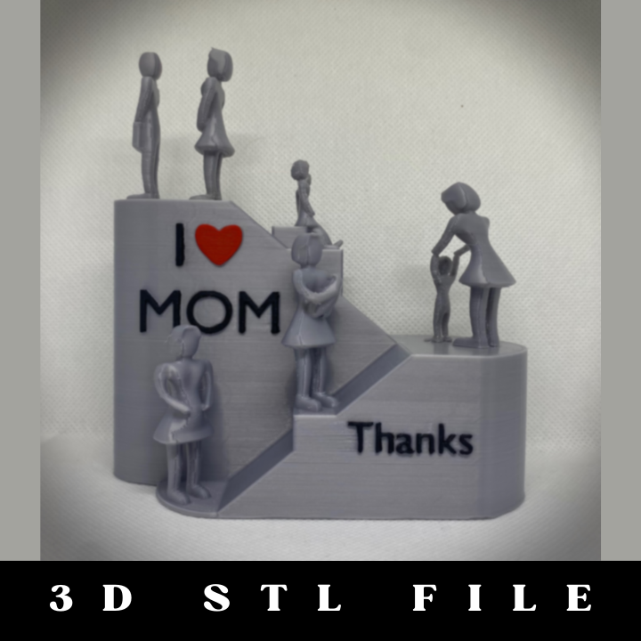Mother's Day Sculpture STL File | 3D Printable Gift for Mom - Image 6