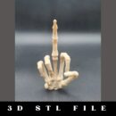 Skeleton Hand Middle Finger STL File