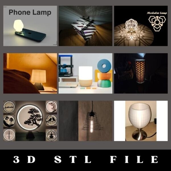 Bundle +50 lamp STL file models for 3D printing - Image 3
