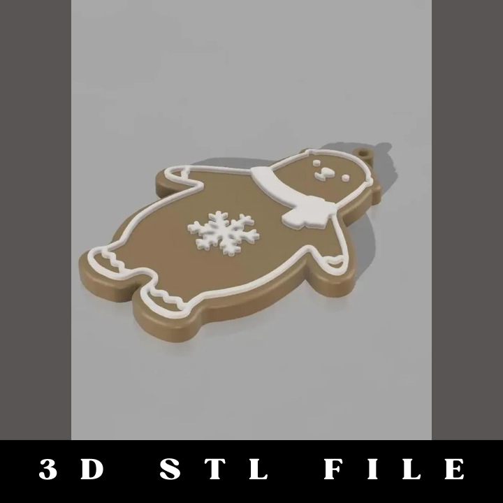 KUMATY : Gingerbread Polar Bears and Snowman Ornaments - Image 3