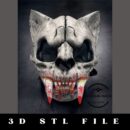 Fangs Skull Mask STL File