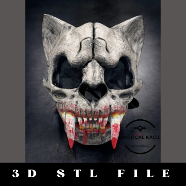 Fangs Skull Mask STL File