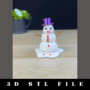 Melting Snowman STL File