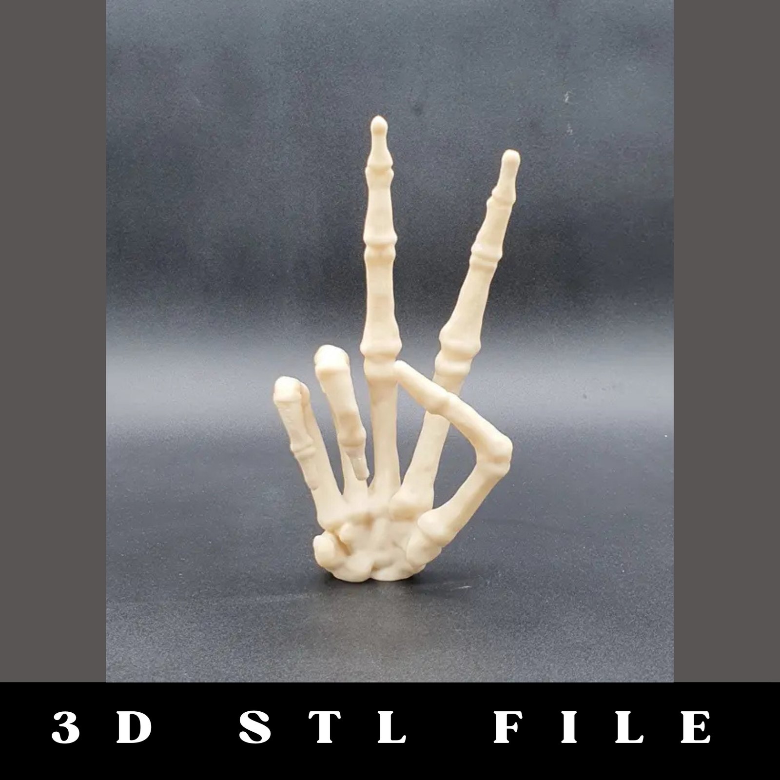 Skeleton Hand Peace STL FILE