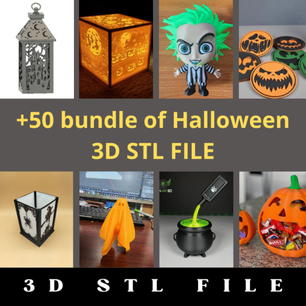 50+ Halloween 3D STL File Bundle v1