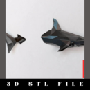 Shark 3D Model STL File for 3D Printer. Quality STL Files Home Decor Gift Movie Series Figure Files