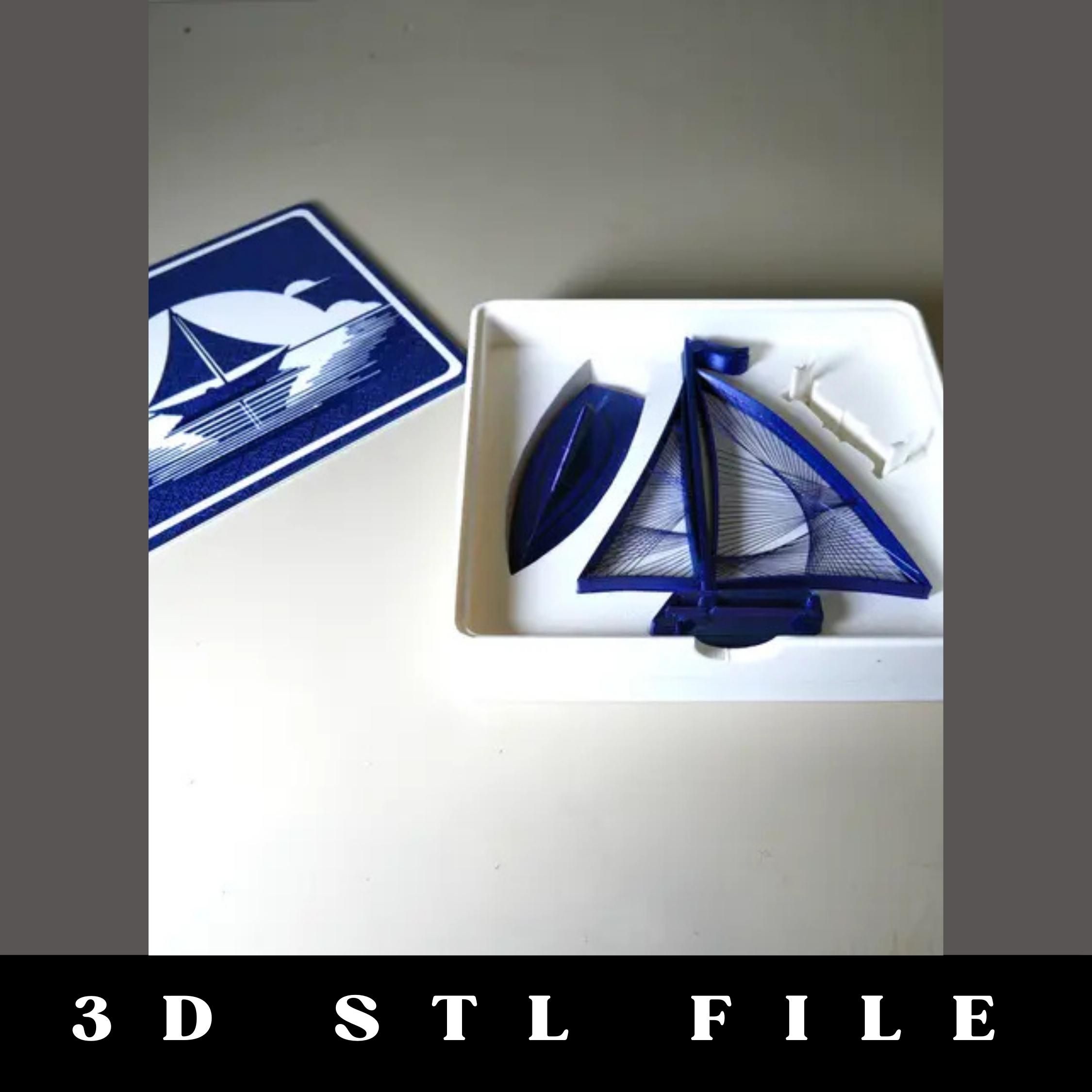 String Sailboat STL File - Image 4