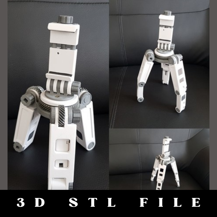 Tripod Smartphone Stand: The Versatile 3D Printable STL File - Image 4