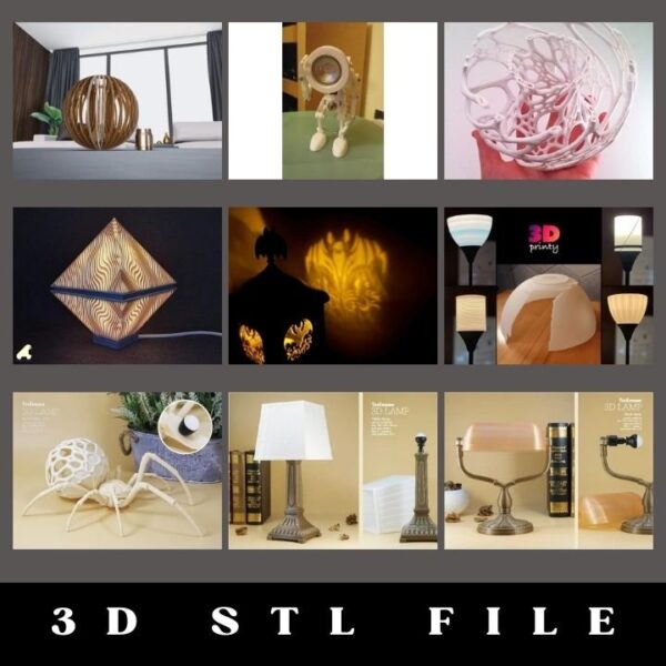 Bundle +50 lamp STL file models for 3D printing - Image 4