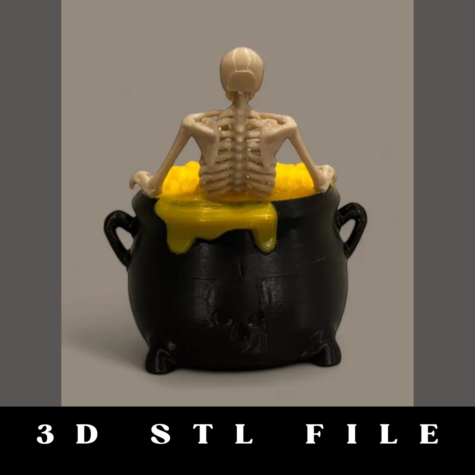 Skeleton Spa Halloween STL File - Image 4