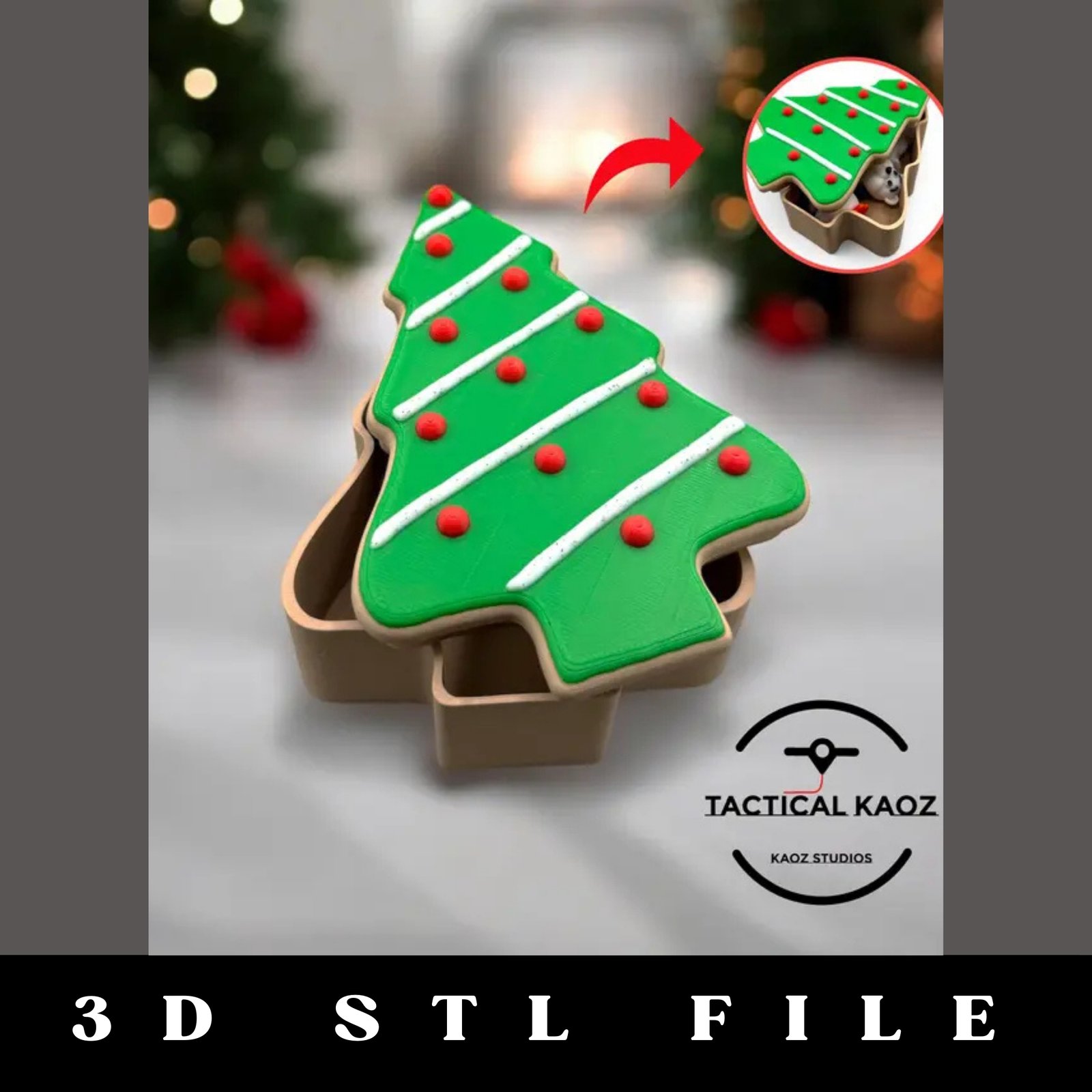 Christmas Tree Container STL File