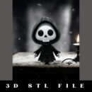 Mini Hooded Skeleton STL File