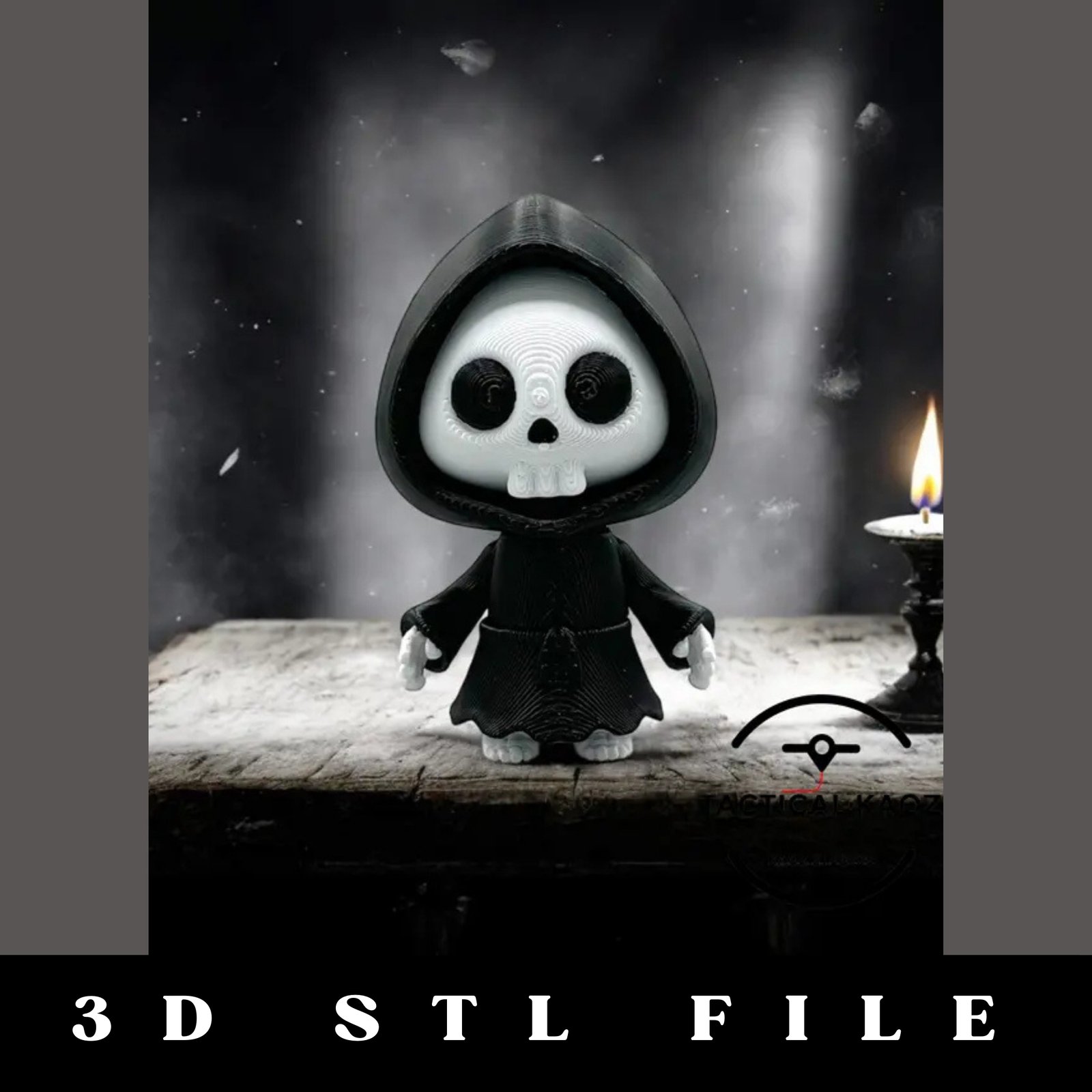 Mini Hooded Skeleton STL File