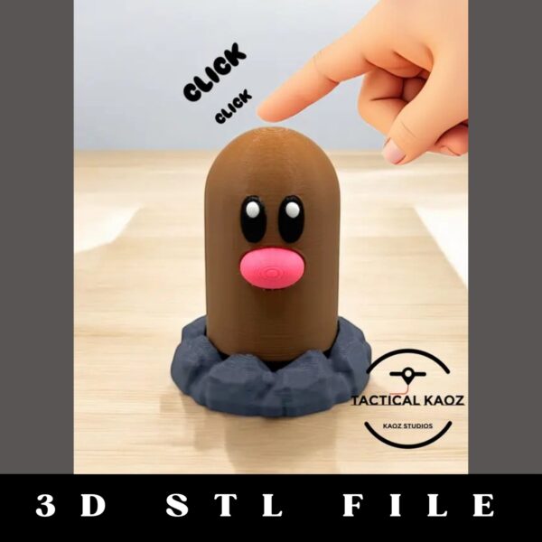 Diglett Fidget Clicker STL File