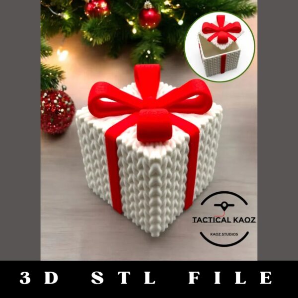 Knitted Christmas Box STL File